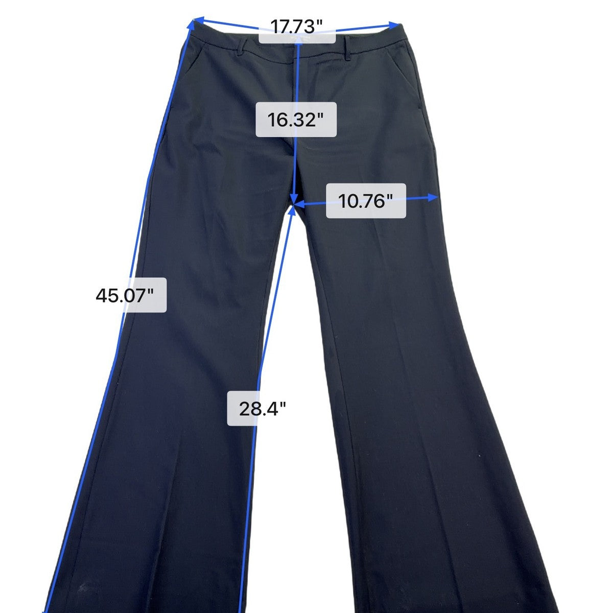 Banana Republic Womens Black Flared Dress Pants Size 14