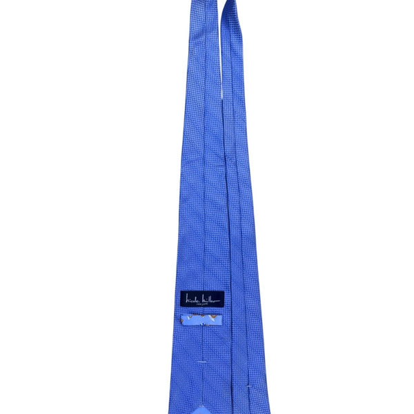 Nicole Miller Mens Blue Silk Necktie Woven Pattern 58" Length Unique Design