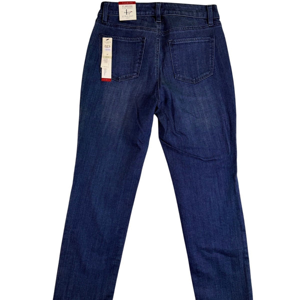 Talbots Womens Blue Straight Leg Five-Pocket Petite Jeans Size 4P
