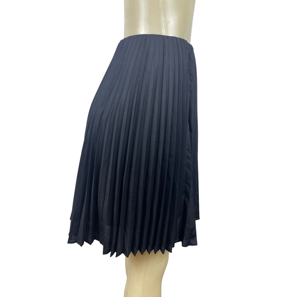 Banana Republic Women's Accordion Black Elastic Waist Skirt Sz L - NWT