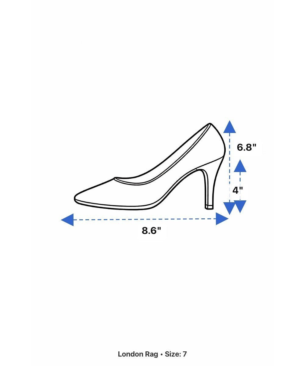 London Rag Women’s Beige Patent Leather Pointed Toe DOrsay Stiletto Heels Sz 7US