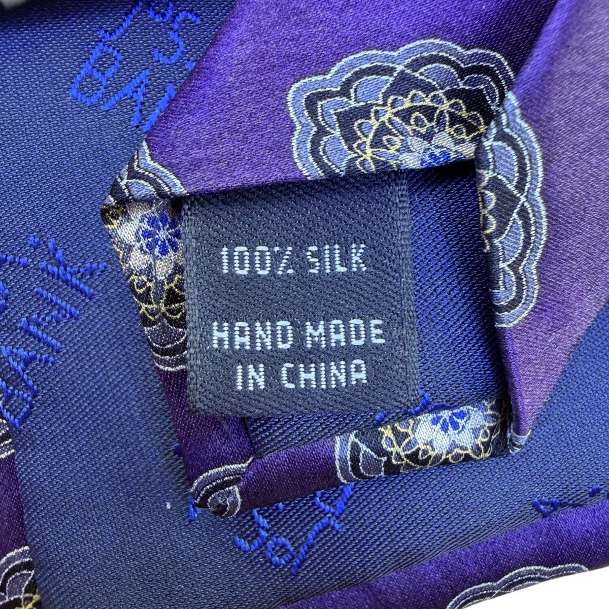 Jos A. Bank Mens Purple 100% Silk Tie Mandala Print Pattern Executive Collection