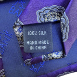Jos A. Bank Mens Purple 100% Silk Tie Mandala Print Pattern Executive Collection