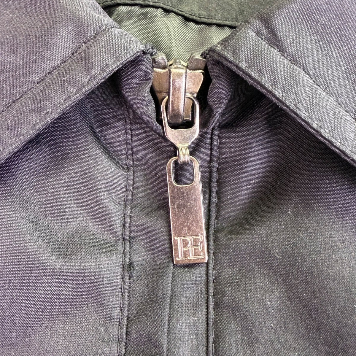 Perry Ellis Mens Black Polyester Zip-Up Jacket Lightweight Casual Fit Size L