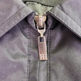 Perry Ellis Mens Black Polyester Zip-Up Jacket Lightweight Casual Fit Size L