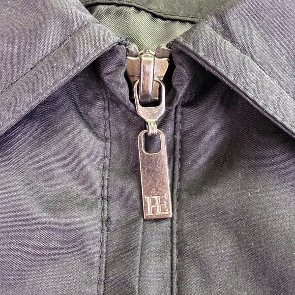 Perry Ellis Mens Black Polyester Zip-Up Jacket Lightweight Casual Fit Size L