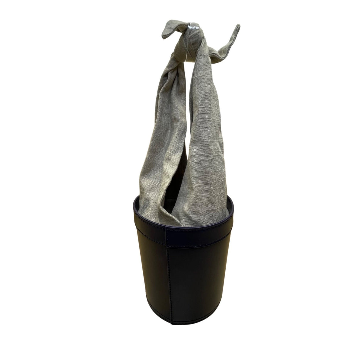 Staud Women’s Black & Green Leather With Knotted Fabric Handle Bucket Bag