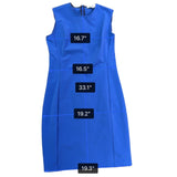 Of Mercer Womens Blue Sleeveless Sheath Dress Size 10