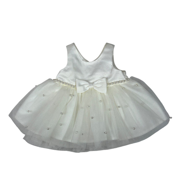 American Princess Baby Girls Ivory Dress 3M With Bow & Pearl Details –  Picky Thrifter