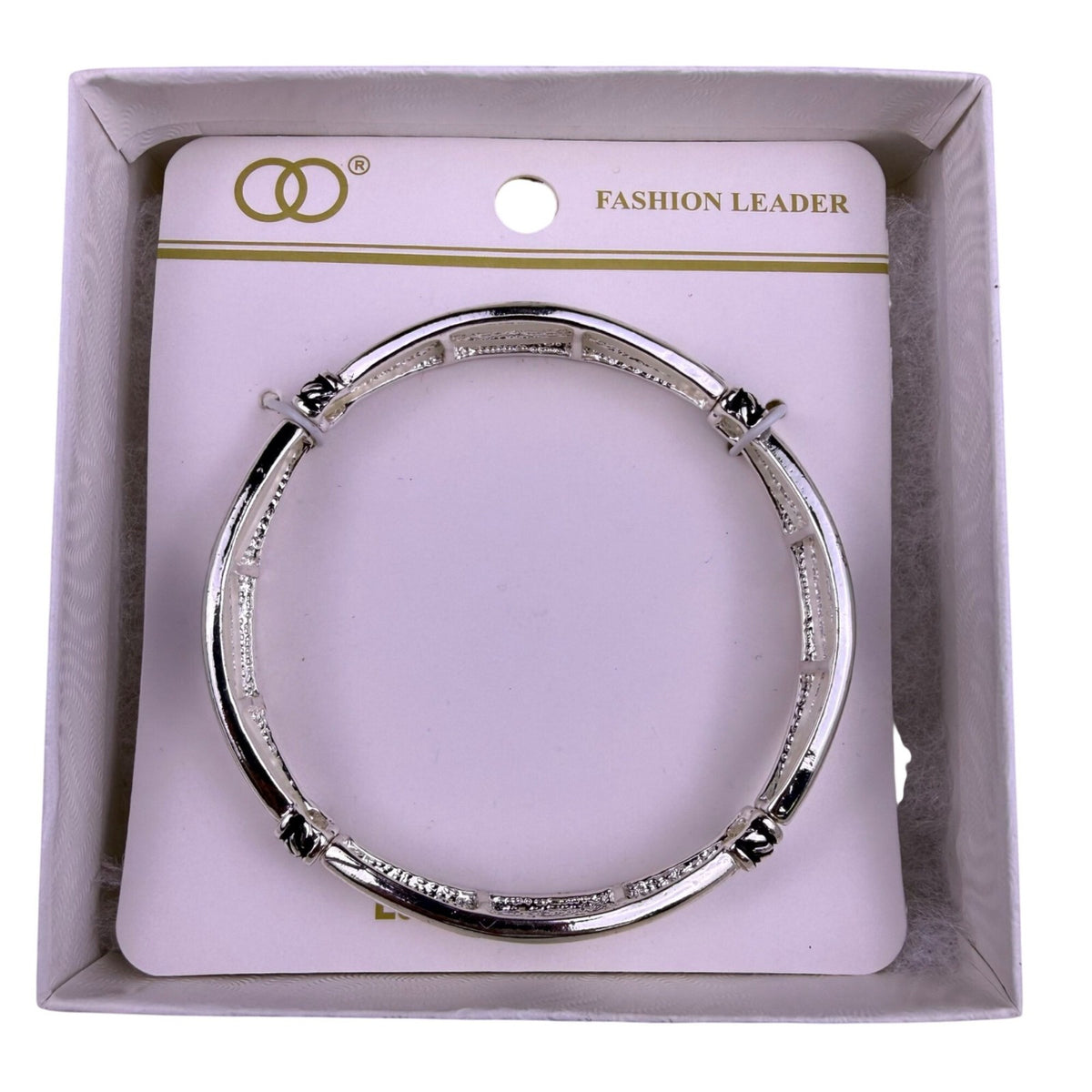 Fashion Leader Womens Silver Tone Equestrian Horse Bangle Bracelet 