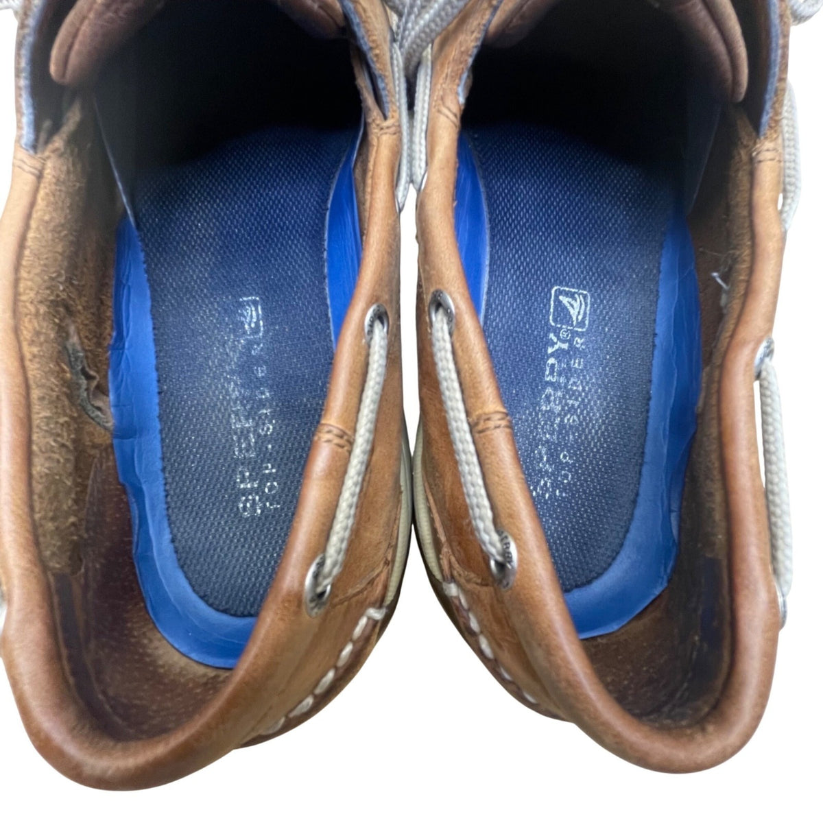 Sperry Men’s Brown Leather Mesh Panels Top-Sider Size 10M
