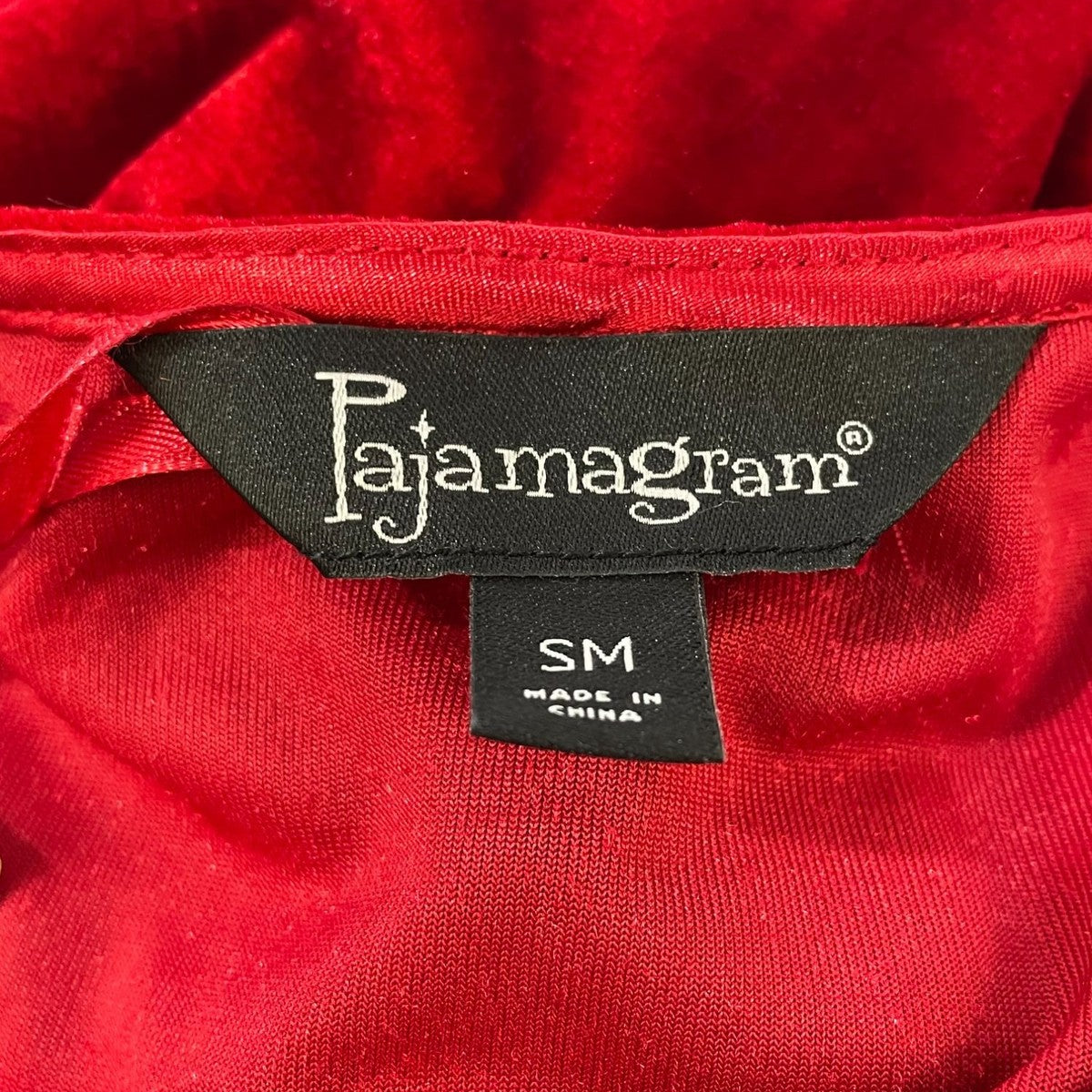 Pajamagram Womens Red Velour Long Sleeve Top S Soft Elegant Comfortable New