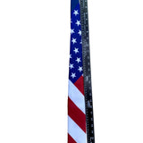 Ralph Marlin Mens Red White Blue Polyester American Flag Stripe Necktie