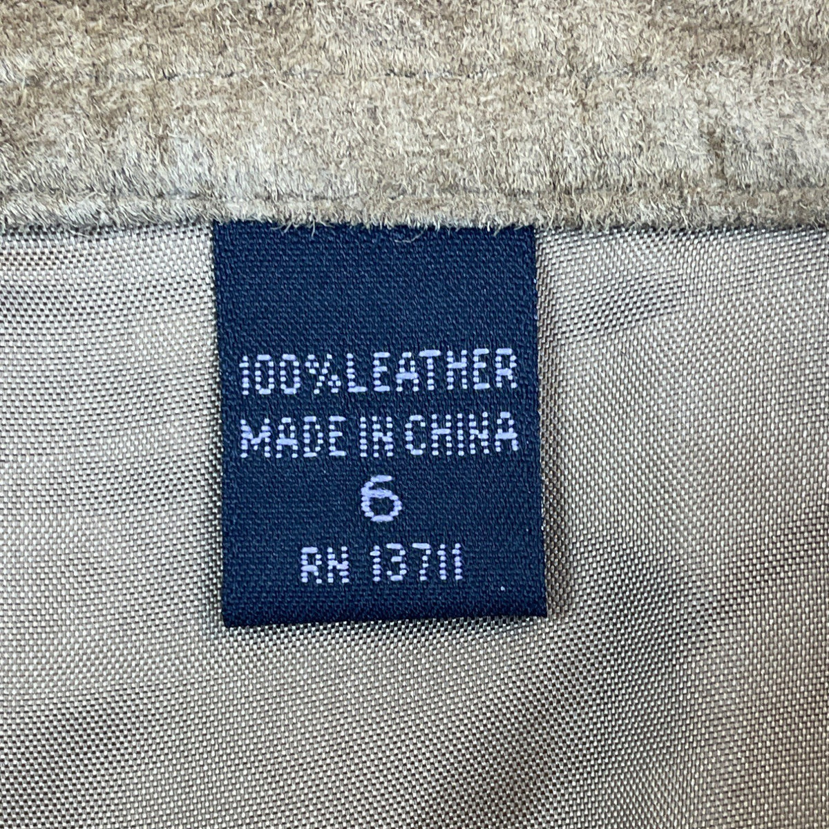 Context Women’s Tan Leather High-Waisted Flared Pants Size 6 - New