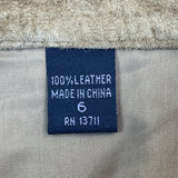 Context Women’s Tan Leather High-Waisted Flared Pants Size 6 - New