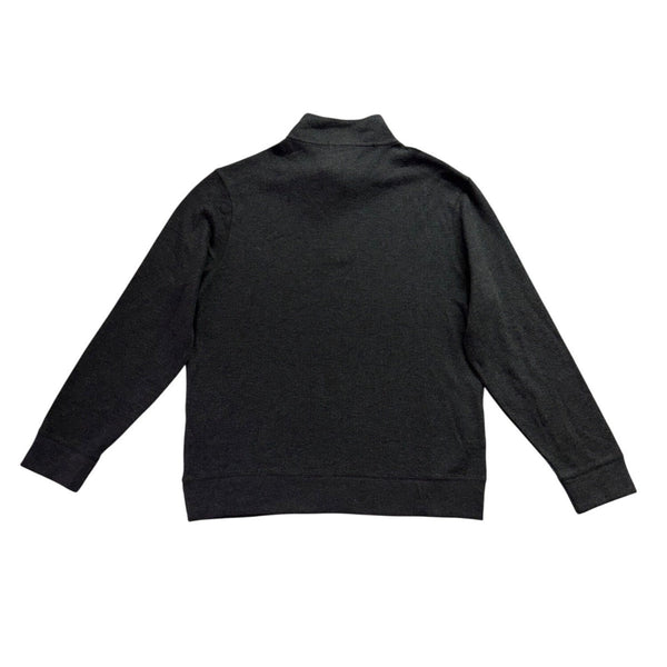 Banana Republic Mens Charcoal Quarter-Zip Pullover Sweater Stylish & Modern Sz L