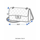Kate Spade Women’s Gray Leather Adjustable Strap Front Zip Pocket Crossbody Bag