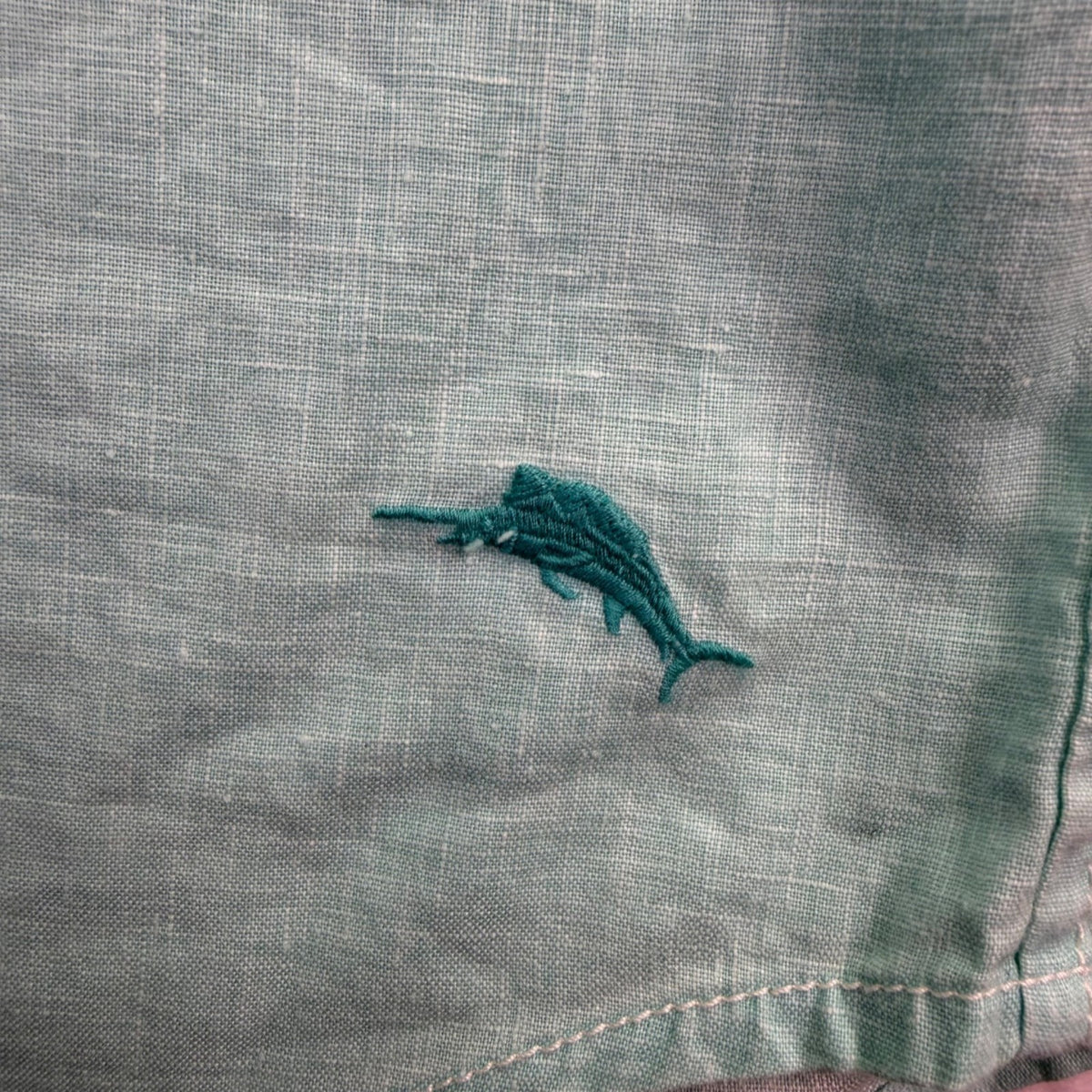 Tommy Bahama Mens Aqua Linen Long Sleeve Button-Up Shirt Sz XX-Large