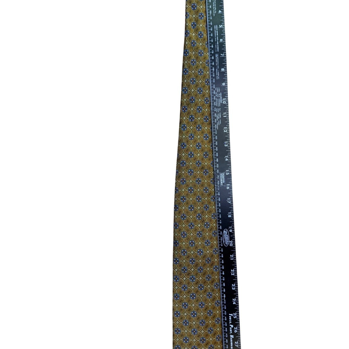 Jos A Bank Mens Gold & Blue Geometric Tie Signature Collection Handsewn