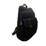 Vera Bradley Women’s Black Quilted Fabric With Multiple Pockets Backpack Size M