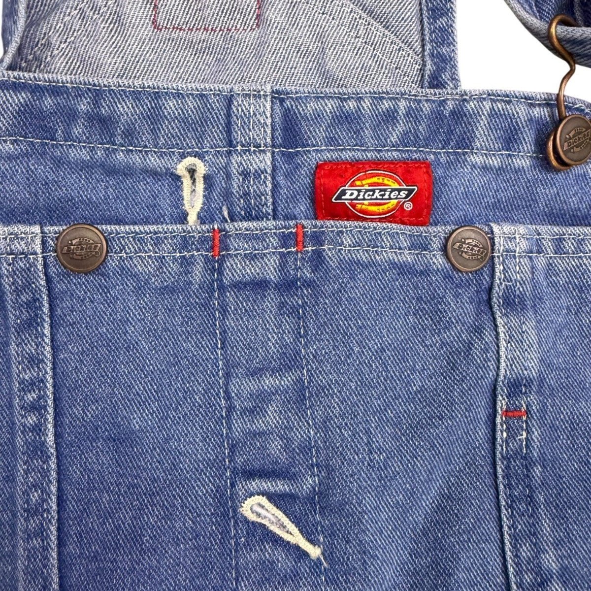 Dickies Mens Blue Denim Workwear Relaxed Fit Bib Overalls Sz 30x30