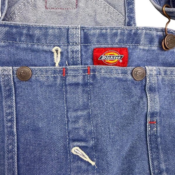 Dickies Mens Blue Denim Workwear Relaxed Fit Bib Overalls Sz 30x30