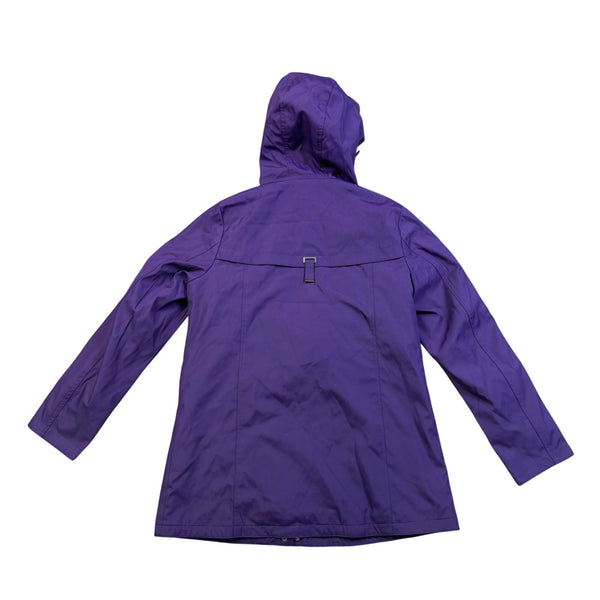 Weatherproof Womens Purple Polyester Rain Jacket With Hood Size M