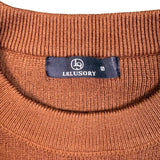 Lilusory Womens Brown Knit Sweater  Oversized Dolman Sleeve Pullover Sz S