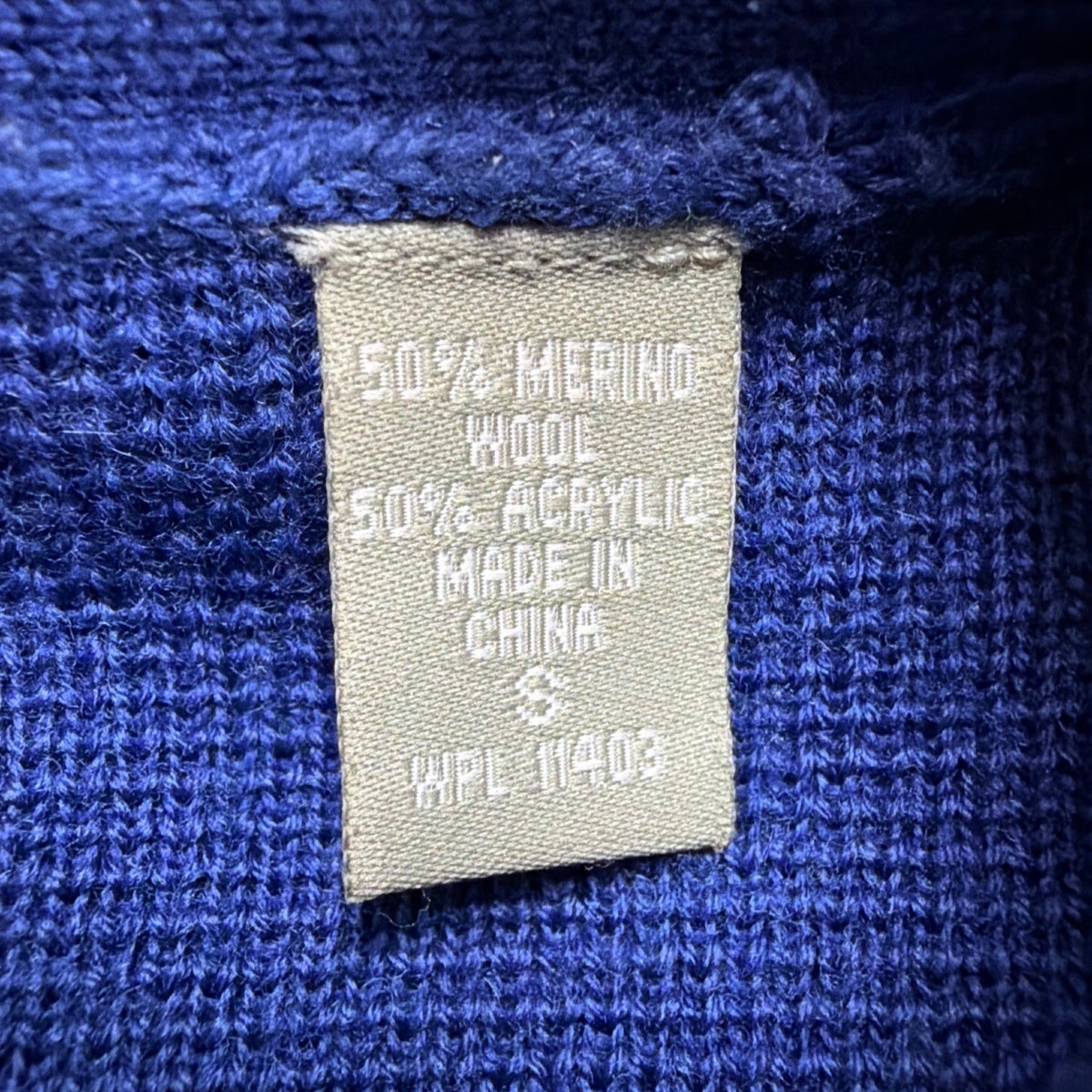 Kate Hill Womens Blue Merino Double-Breasted Sweater Jacket Size S