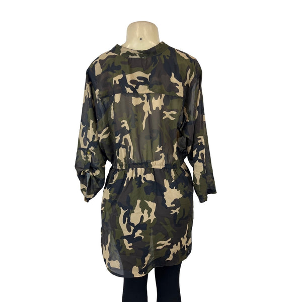 Mileage Women's Green Peplum Blouse Sz 2X (EUR 50)