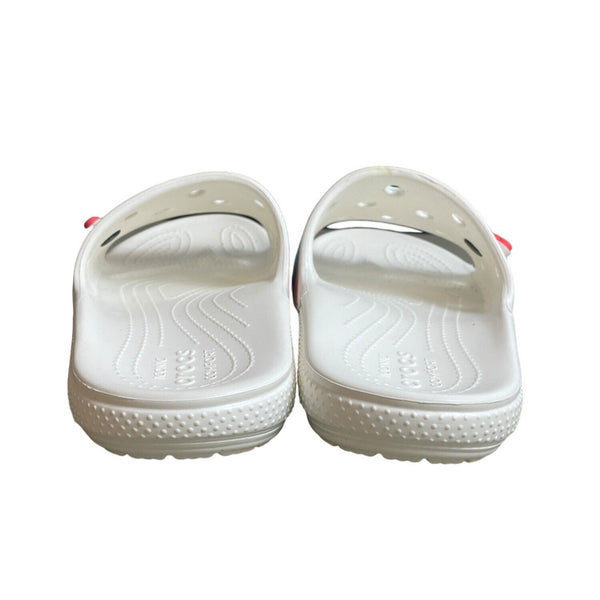 Crocs White Rainbow Tie-Dye Slippers Sandals Sz (Women 10 /Men 8) - NWOB