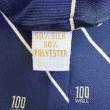 Givenchy Men Blue Silk/Polyester Striped Logo Tie Designer Accessory