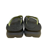 Men’s Black & Green Synthetic Restore Orthotic Flip-Flop Sandals Size 8