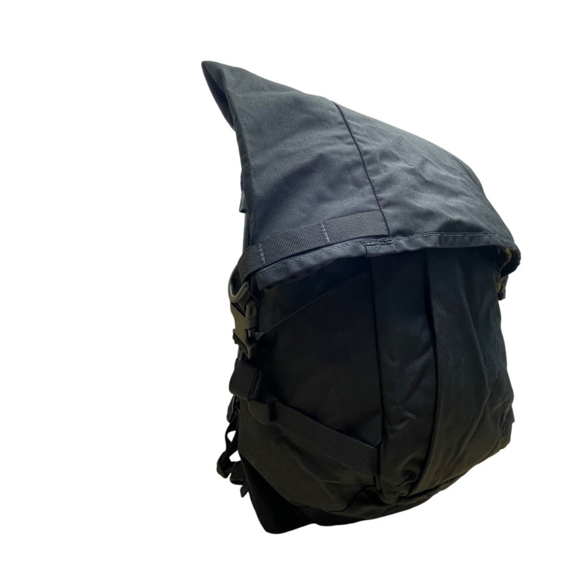 Attitude Unisex Black Nylon Padded Adjustable Straps RollTop Zip Around Backpack
