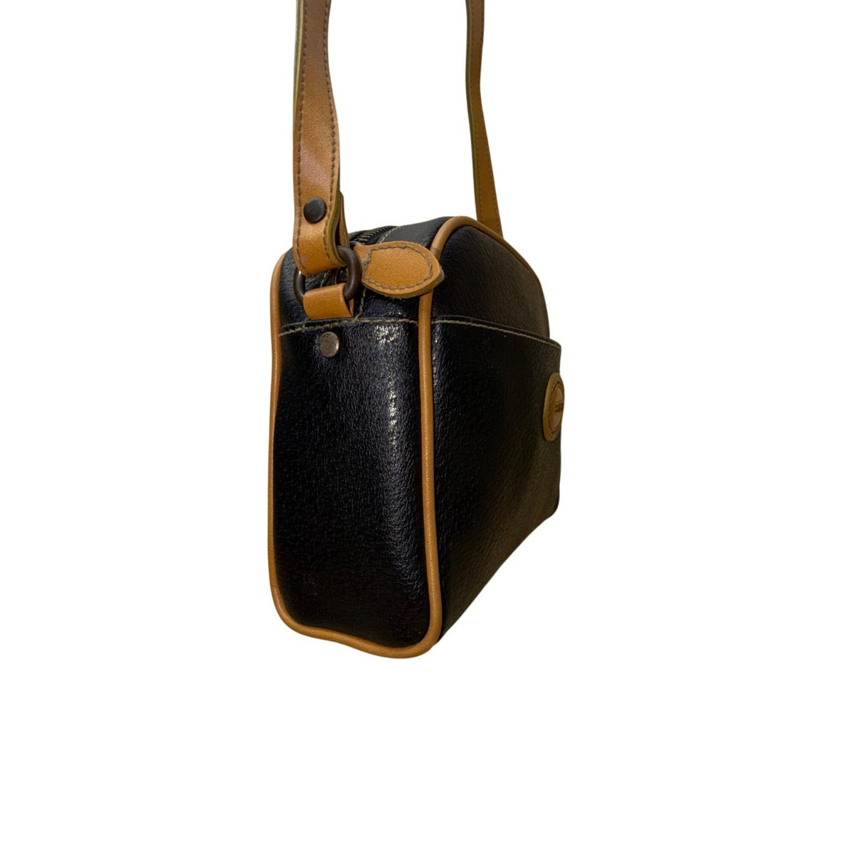 Vintage 80's 90's Esprit Women’s Black & Brown Faux LeatherCrossbody Bag