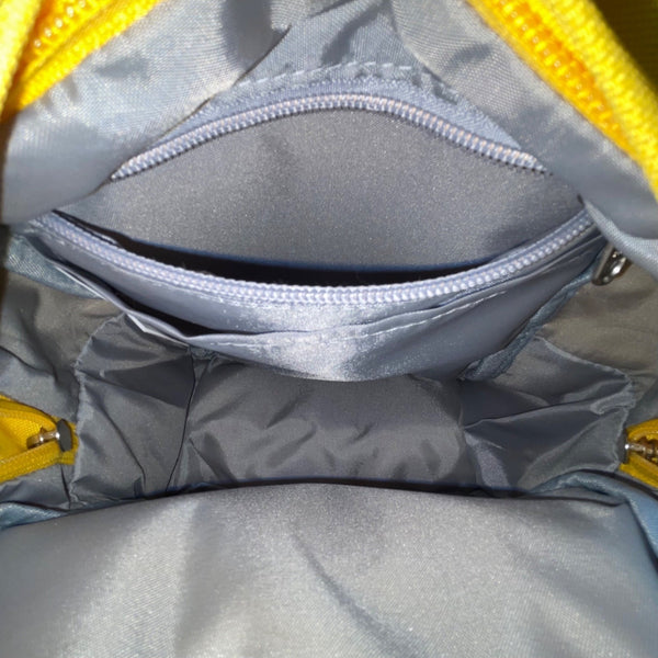 HotStyle Yellow Nylon Adjustable Straps Front Zipper Pocket Mini Backpack