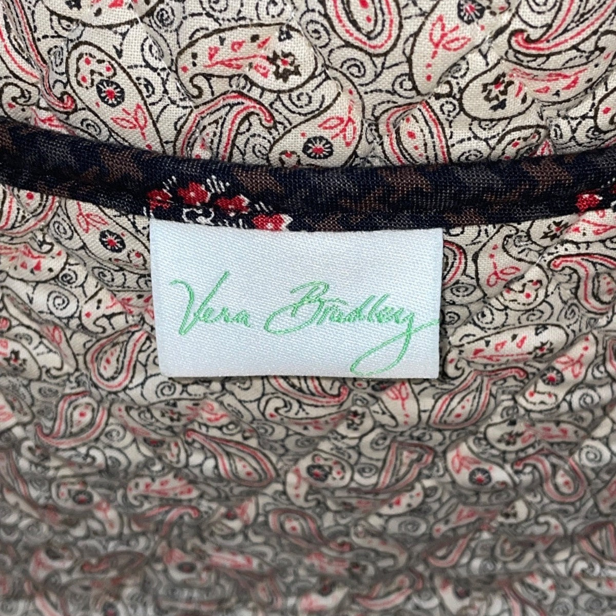 Vera Bradley Women’s Brown Quilted Paisley Fabric Carry-On Travel Duffel Bag