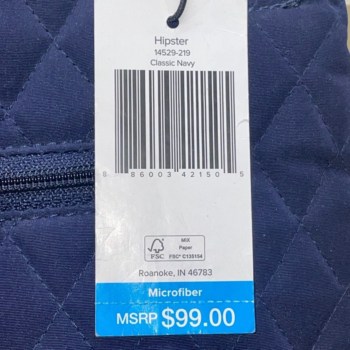 Vera Bradley Women’s Dark Blue Quilted With Adjustable Strap Crossbody Bag