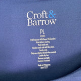 Croft & Barrow Womens Blue Button-Side Long Sleeve Top Sz PL