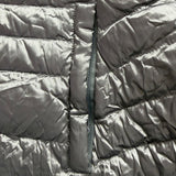 Bernardo Womens Silver Puffer Vest Zippered Front Sz L