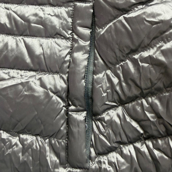 Bernardo Womens Silver Puffer Vest Zippered Front Sz L