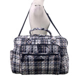 Vera Bradley Women’s Plaid Quilted With Adjustable Strap Weekender Travel Bag