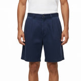 Tommy Hilfiger Mens Navy Cotton Shorts Relaxed Pleated Fit Casual Style Size 31