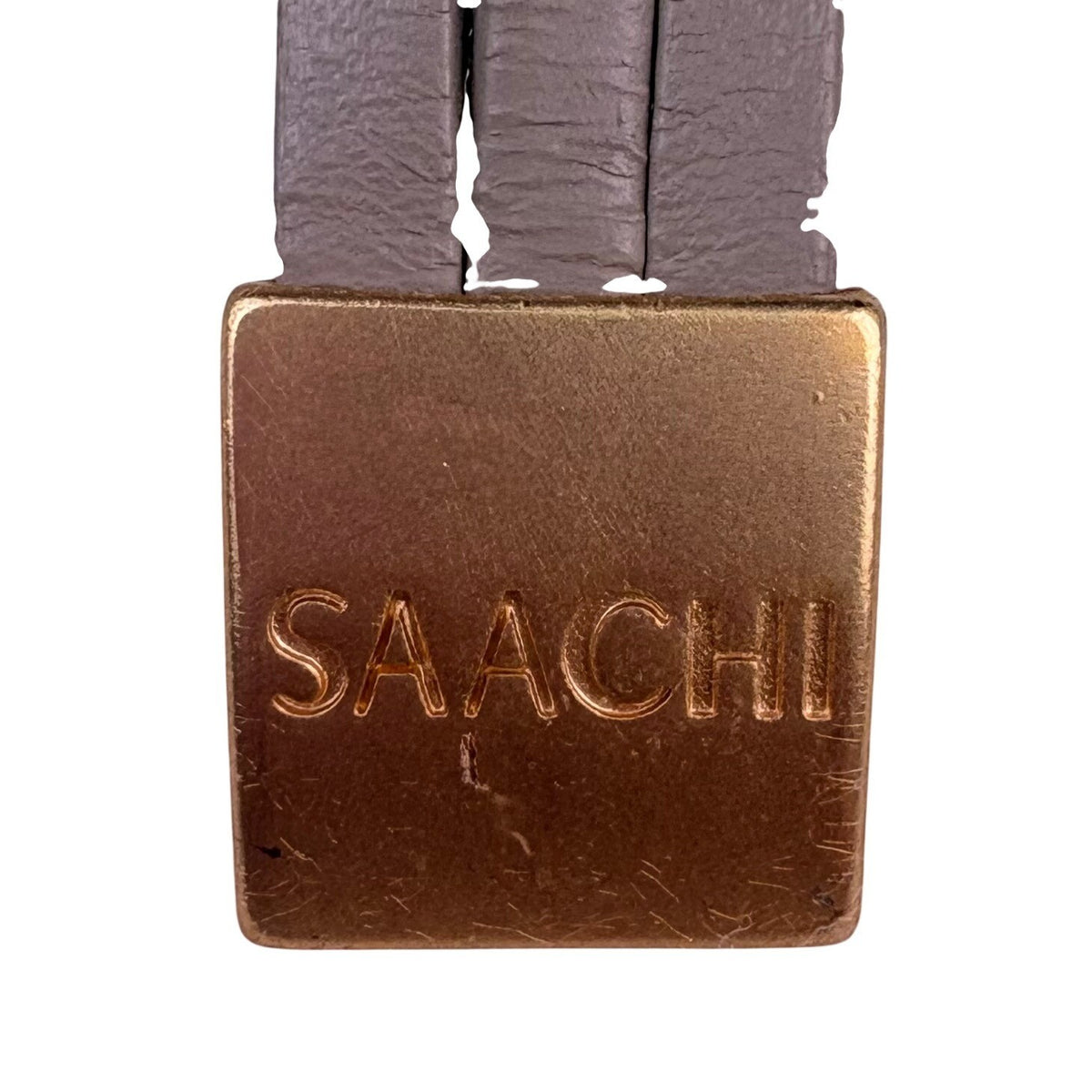 Saachi Womens Gray Leather Drusy Quartz Gold Tone Wrap Bracelet