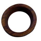 Vintage Mahogany & Brass Bangle Bracelet Handcrafted Wood Accents