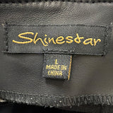Shinestar Womens Black Faux Leather Wrap Skirt Stylish Mini Skirt Size L