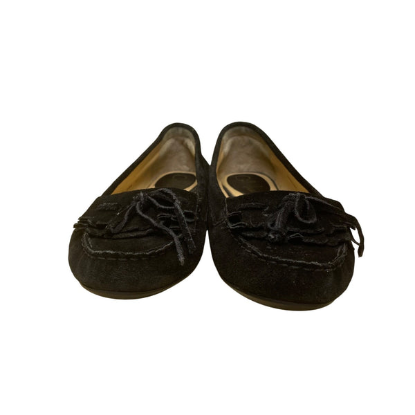 Cole Haan Women’s Black Suede Tassel Loafers Slip-On Flats Size 8.5