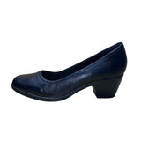 Clarks Collection Women’s Black Leather Ultimate Comfort Heeled Pumps Size 11M