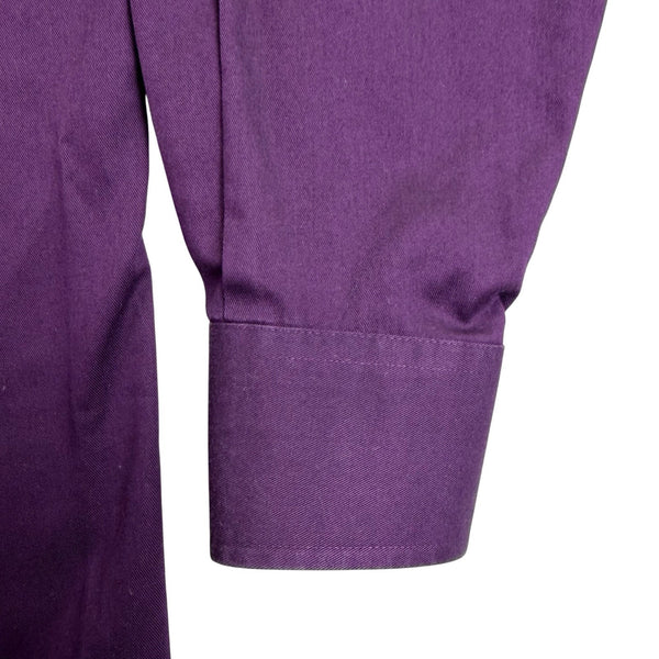 Michael Kors Mens Purple Cotton Button-Up Long Sleeve Shirt Regular Fit Sz 15.5
