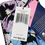 Vera Bradley Women’s Black Multicolor Quilted Floral Design RFID Trifold Wallet